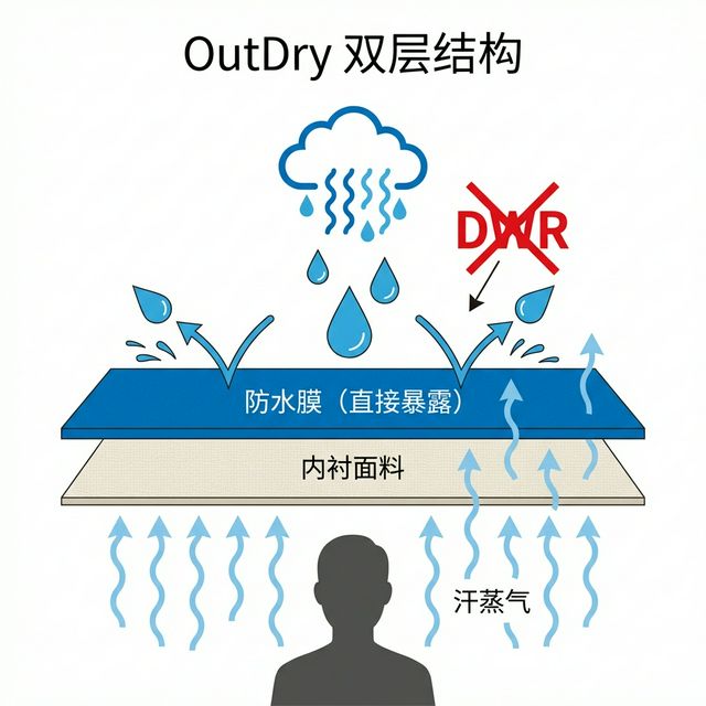 OutDry 双层结构示意图